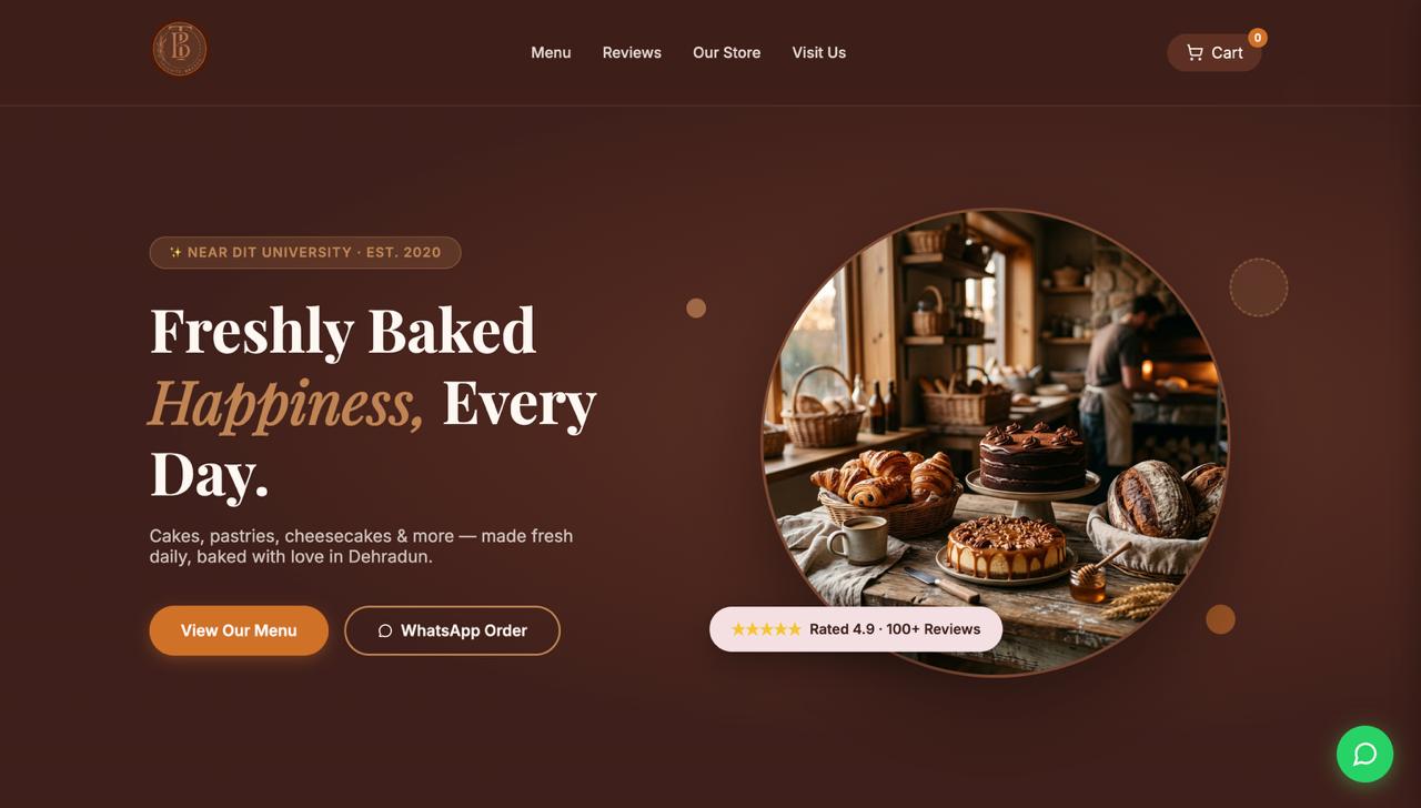 True Bites Bakers website preview